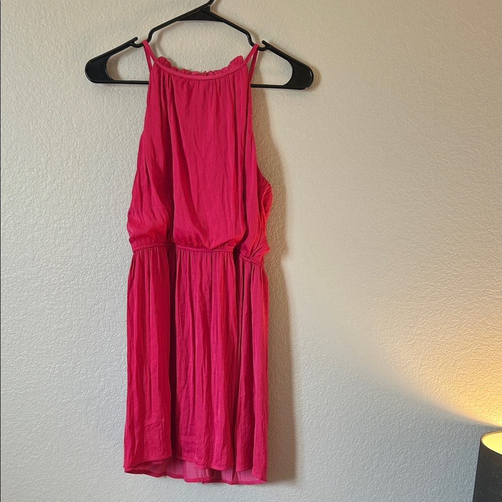 Francesca's Collections Vibrant Pink Backless Dress